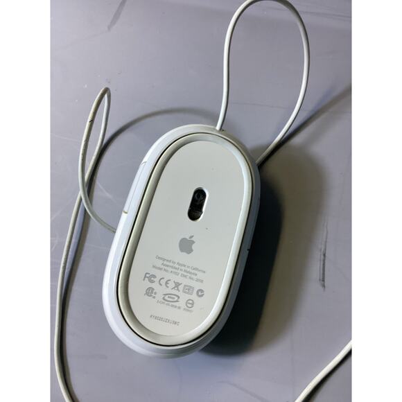 OEM White Genuine Apple "Mighty Mouse" Optical Wired USB iMac/PC Mac Mini - Picture 2 of 2